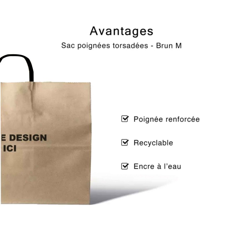 Compre sus bolsas de papel kraft personalizadas y recíbalas rápidamente.