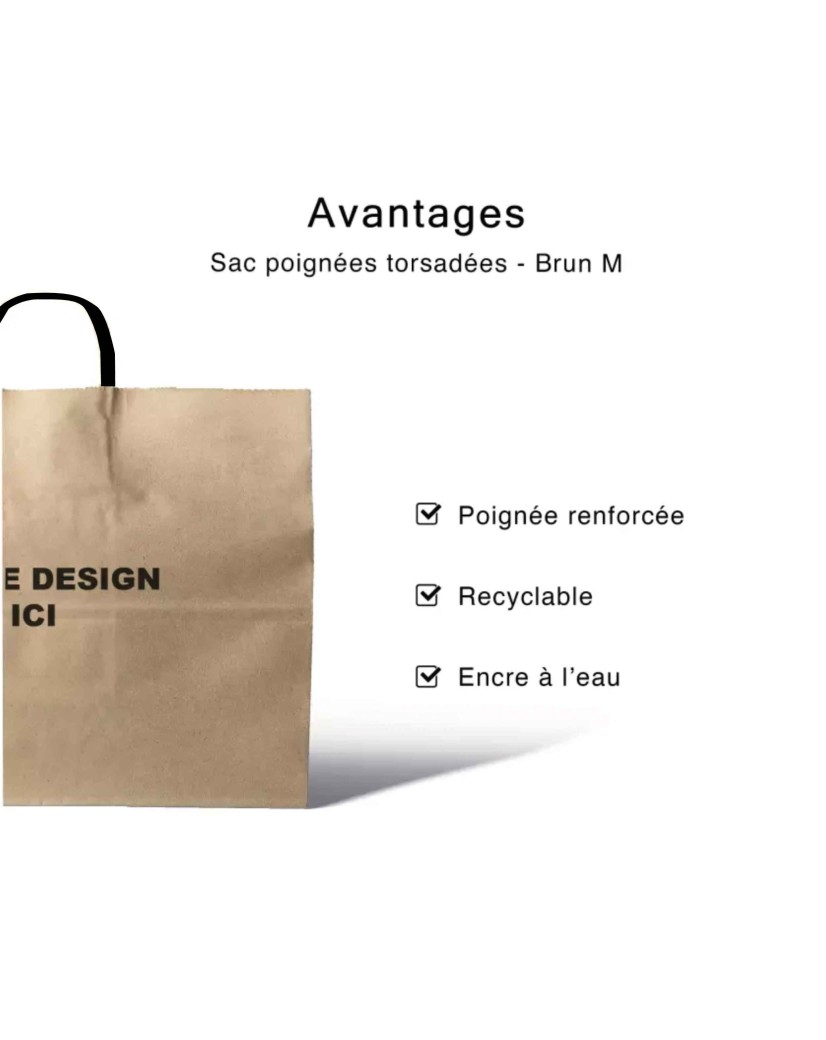 Krafttas M Zwarte Handvatten – Eco, Personaliseerbaar & Klaar Voor Verzending!