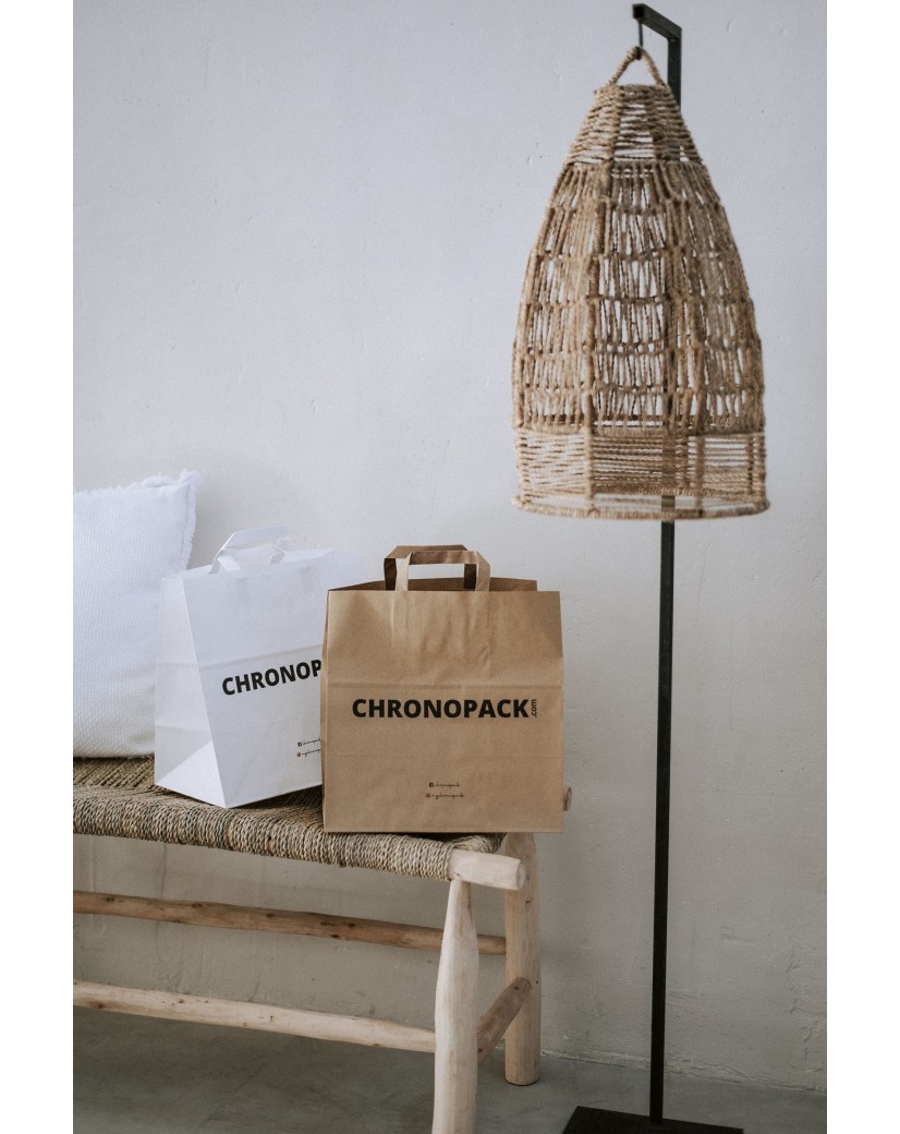 Chronopack Sac kraft brun takeaway poignées plates