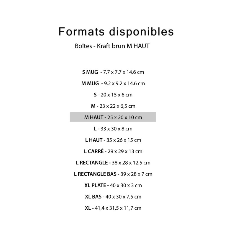 Box - Kraft M HAUT