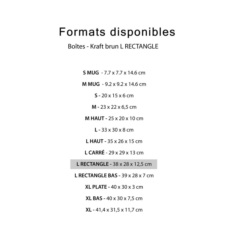 Box - Kraft L RECTANGLE