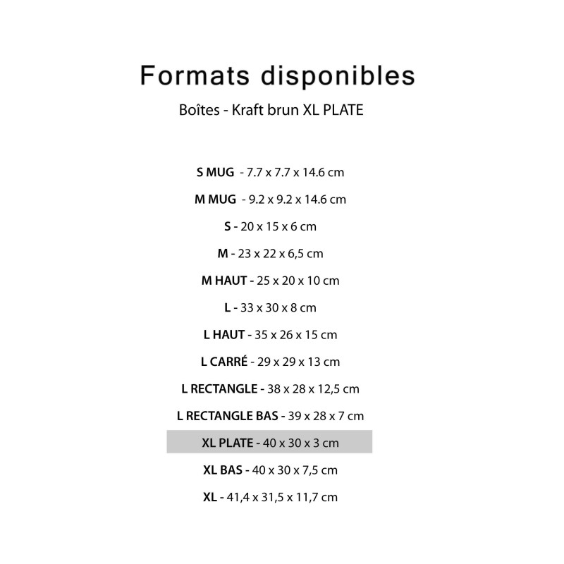 Box - Kraft XL PLATE