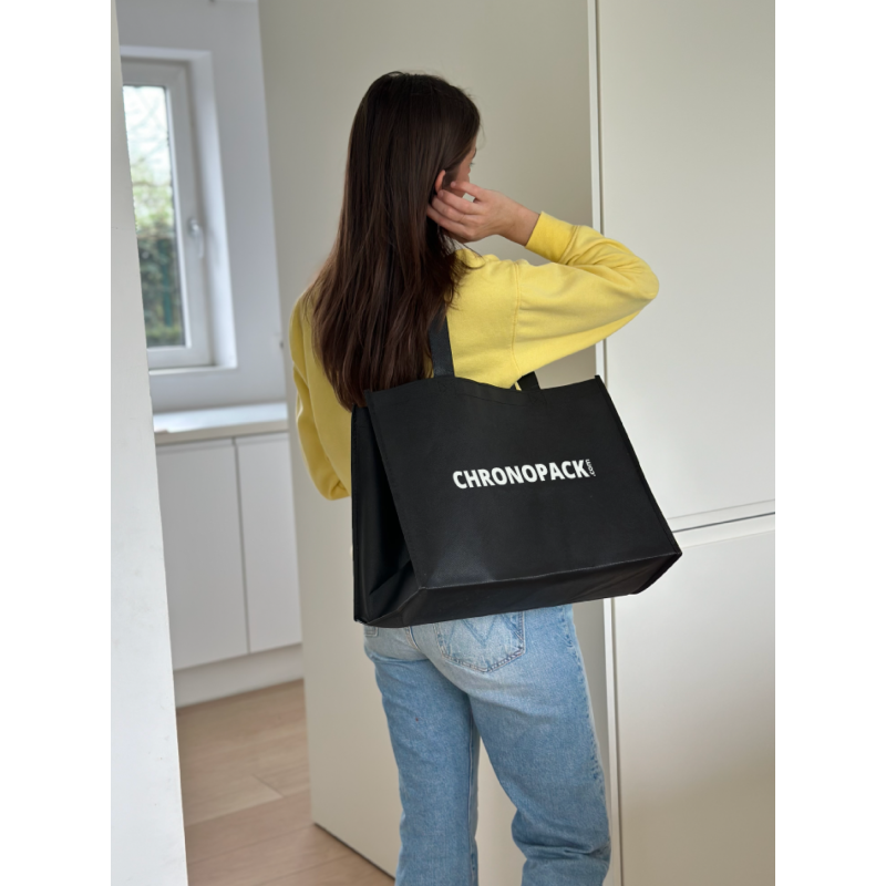 Cheap and eco-friendly personalized black fabric bag