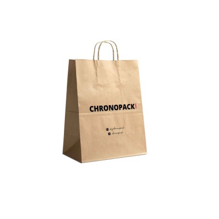 Chronopack Sac poignées torsadées Kraft L