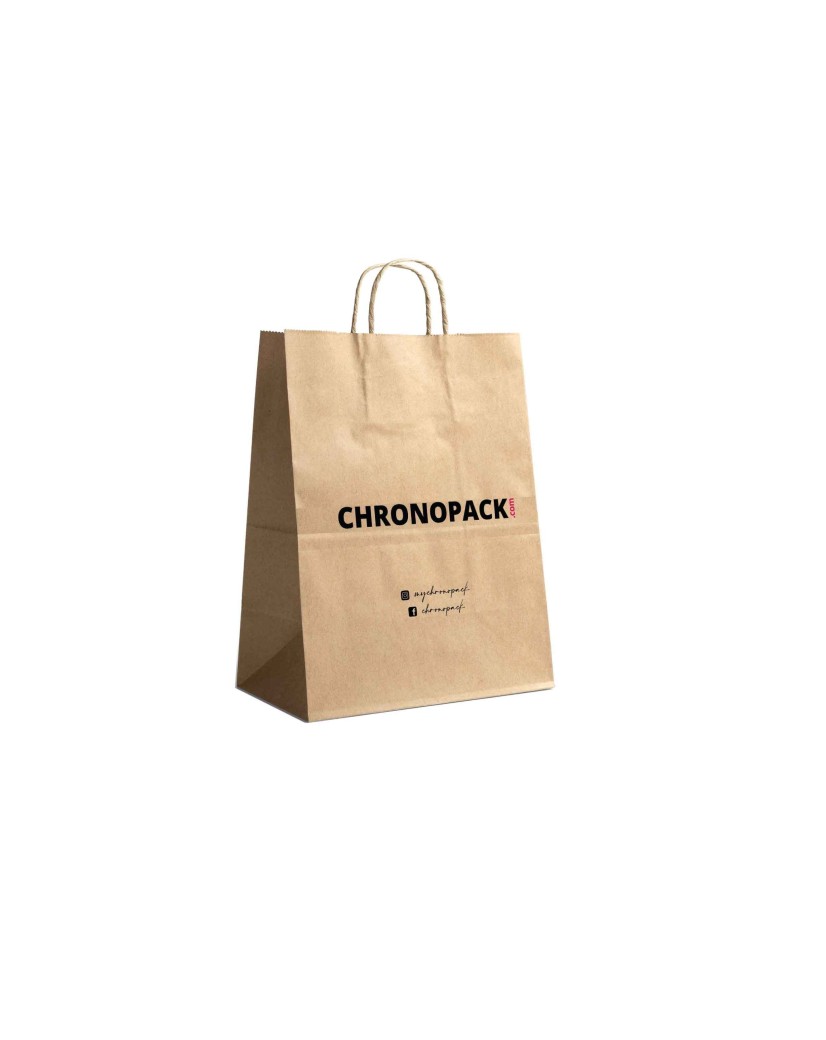 Chronopack Sac poignées torsadées Kraft L